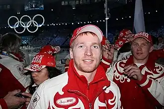 Денис Долгодворов на открытии Зимних Олимпийских игр 2010 в Ванкувере