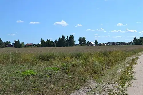 Вид на деревню с дороги