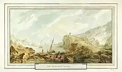 Ахтиарская гавань. 1790. Бумага, акварель. Частное собрание