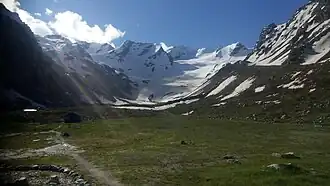 Чот-Чат левее слонообразной вершины по центру — горы Уятау