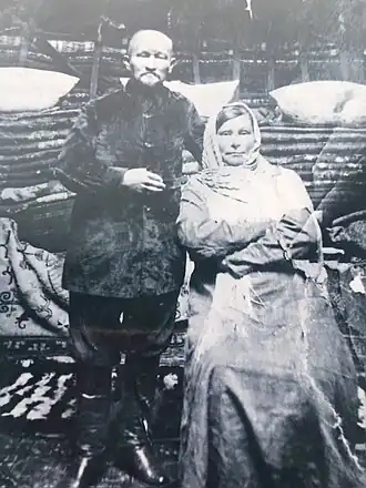 Ибраим Джайнаков с женой Гульсум Дадабаевой