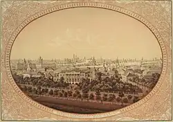 На литографии 1856 с рисунка В. Ф. Тимма видны Флигель Усадьбы и глухой забор.