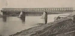Мост с металлическими фермами в конце XIX века