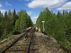 Железнодорожный мост через р. Пюрика. Вид в сторону ст. Лендеры.