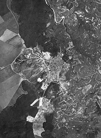 Спутниковая съёмка села Журавное. 1966 год