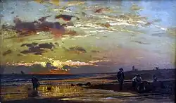 «Закат над рекой. Рыбаки», 2-я половина XIX века. Сочинский художественный музей, Россия