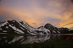 Закат на озере Большое Хадатаёганлор