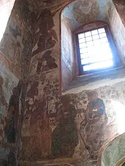 «Страшный суд. Лоно Авраамово» (деталь росписи западной стены)