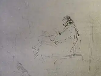 Илья Репин. Перед исповедью. Карандашный набросок. Инв. 28134 (оборот)