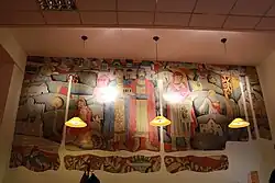 «Русь» — роспись панно в интерьере кафе «Крещатик» (Киев, 1980)