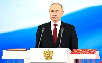 Владимир Путин во время инаугурации