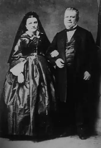 Иосиф Дациаро с женой Анной, Париж, 1864