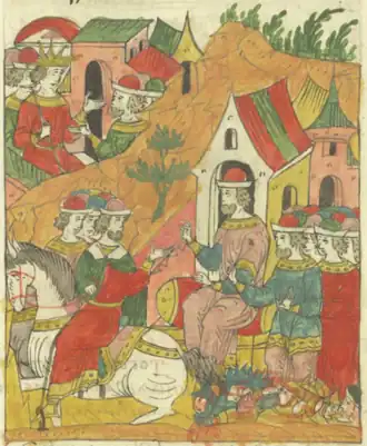 Исмаил посылает Сююндюка к Ивану IV Лицевой летописный свод