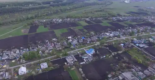 Вид сверху на улицы Солнечная и Восточная.