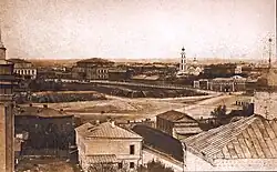 Вид на Николаевскую площадь в конце 1860-х годов