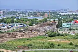 Северный участок Бухарской улицы, попавший в зону строительства Вознесенского тракта, 2021 год