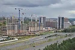 Строительство жилого комплекса «Мой Ритм» в микрорайоне 2 (июль 2021)