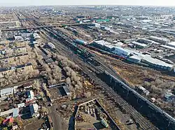 Вид на станцию с воздуха в 2022 году