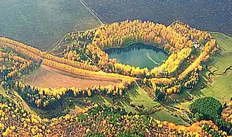 Вид на озеро с северо-востока осенью 2014 г.