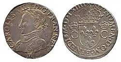 Карл IX (1560-1574) тестон 1564 г. Тулуза-9.56