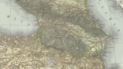 Карта Закавказской железной дороги в 1913 году