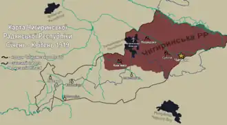 Карта Чигиринской СР 1919