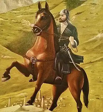 Иллюстрация Карцхала по мотивам памятника в Назрани