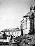 Домик келаря и церковь Введения, снимок с акварели Мартынова Н. А. 1863 года.