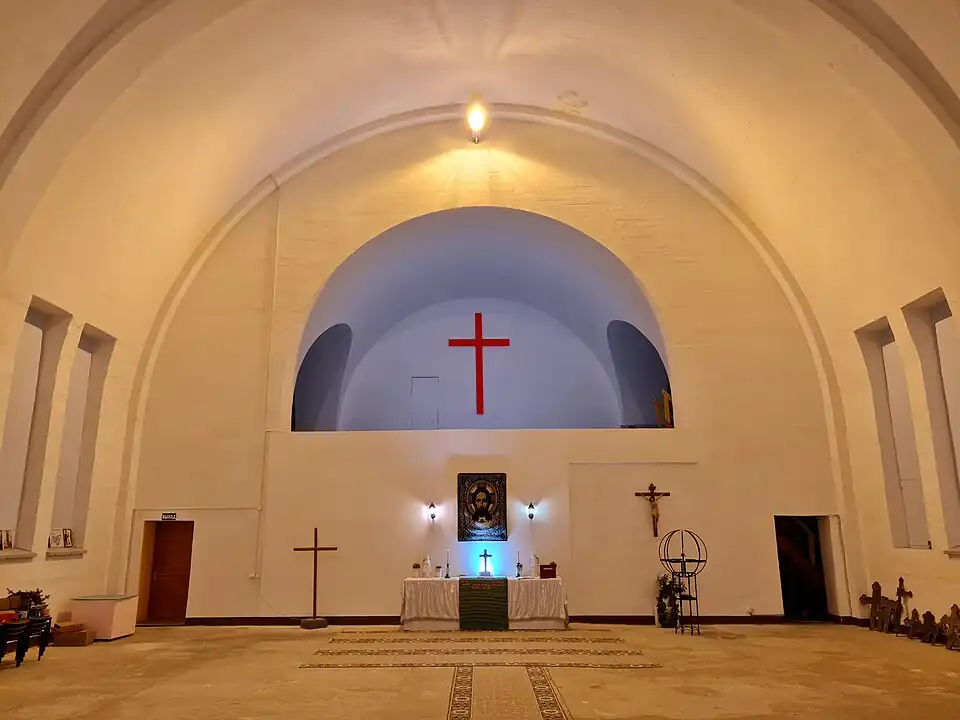 Интерьер кирхи. 2021 год