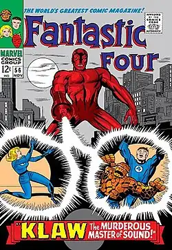 Кло на обложке Fantastic Four #56 (ноябрь, 1966)Художник — Джек Кирби
