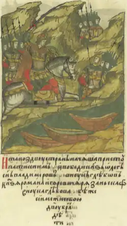 Князь Олег Владимирович в бою с Романом Рязанским