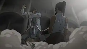 Тарлок применяет на Корре магию крови