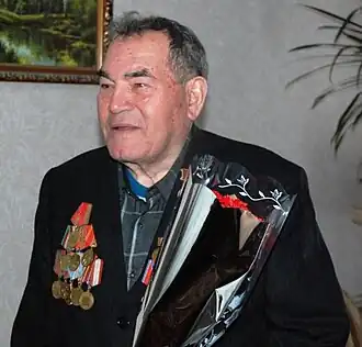 Поздравление К.В. Лонщакова с Днём Победы сотрудниками ОАО Волговятмашэлектроснабсбыт (входит в состав ХК Логопром). Май 2013 г.