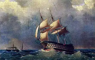 И. К. Айвазовский «120-пушечный корабль „Париж“»