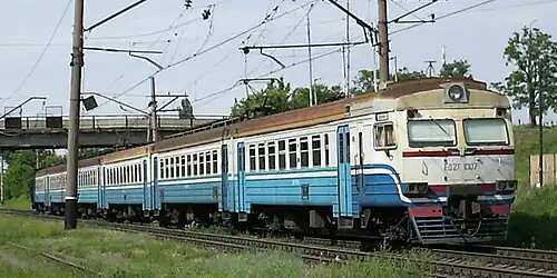 ЭД2Т-1007 в бело-голубой окраске ПАО «УЗ»