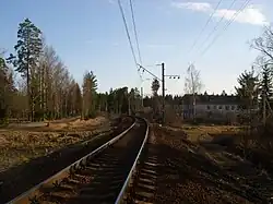 Участок 3 платформа - Посёлок. Вид в сторону ст. Посёлок