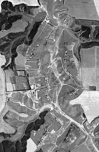 Спутниковая съёмка села Кулемзино. 1972 год