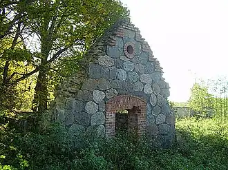 Кияковская усадьба. Руины ледовни.