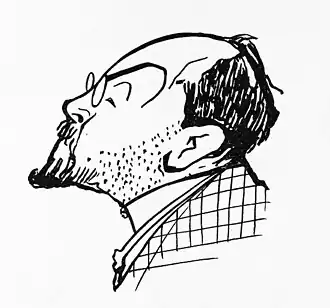 Шарж-автопортрет М. С. Линского. 1910-е годы