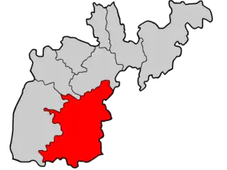 Лужский уезд на карте