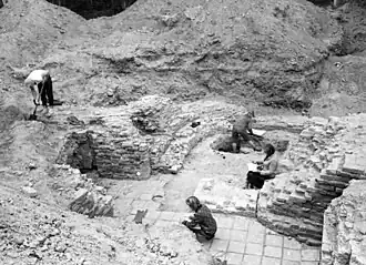 Раскопки церкви Иоанна Богослова. 1986 год