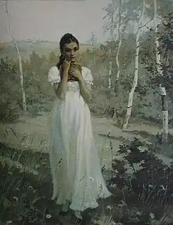 Л.Я. Тимошенко. «Татьяна в тишине лесов...», 1950-1955 (к., м. 42✕32)