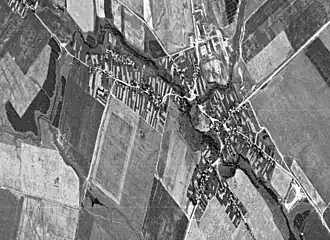 Спутниковая съёмка села Малый Листвен. 1972 год