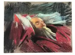 Пётр Кропоткин на смертном одре. 1921 (ГЦМСИР)