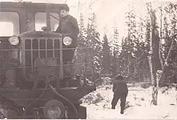 Мотовоз, машинист А.И.Мартынович,1968 год