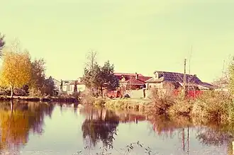 Дома у пожарного пруда в деревне Медведево (2021)