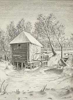 Мельница у Рюминой рощи в Рязани 1910 года