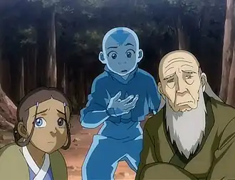 Аанг обнаруживает, что он в мире духов