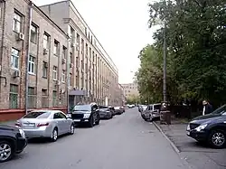 Партийный переулок, вид от начала на юг