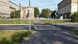 Москва, площадь Академика Басова, вид с улицы Дмитрия Ульянова